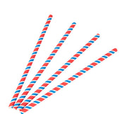 100x BIO Papieren rietjes 8mm x 230mm Twist