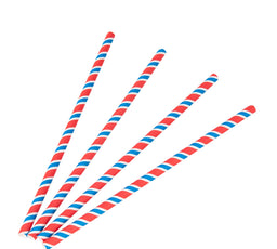 100x BIO Papieren rietjes 8mm x 230mm Twist