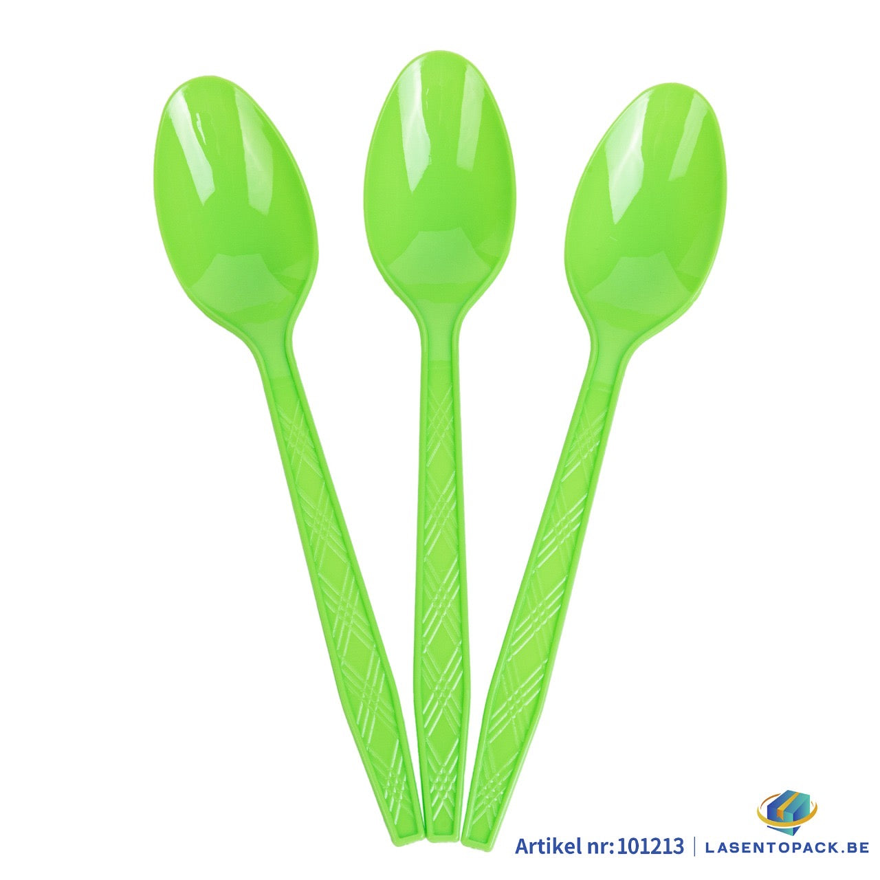 24x Herbruikbare lepel 155mm PP Groen