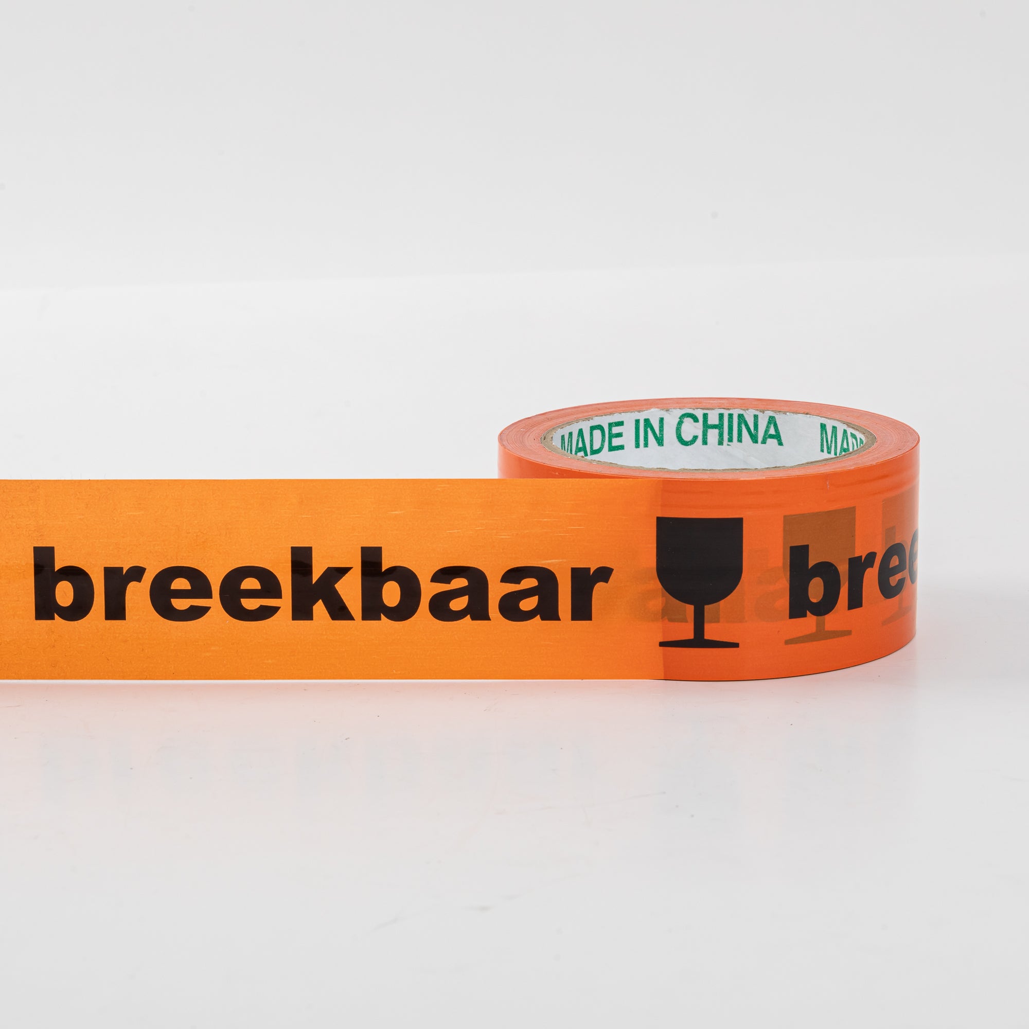 6x Verpakkingstape Breekbaar / Fragile 48mm x 66m Oranje