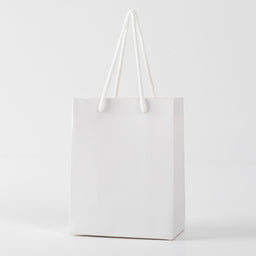 12x Papieren koordtas - 31cm x 42cm x 12cm - Wit