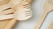 1000x Houten lepelvork 160mm 100% FSC Biologisch
