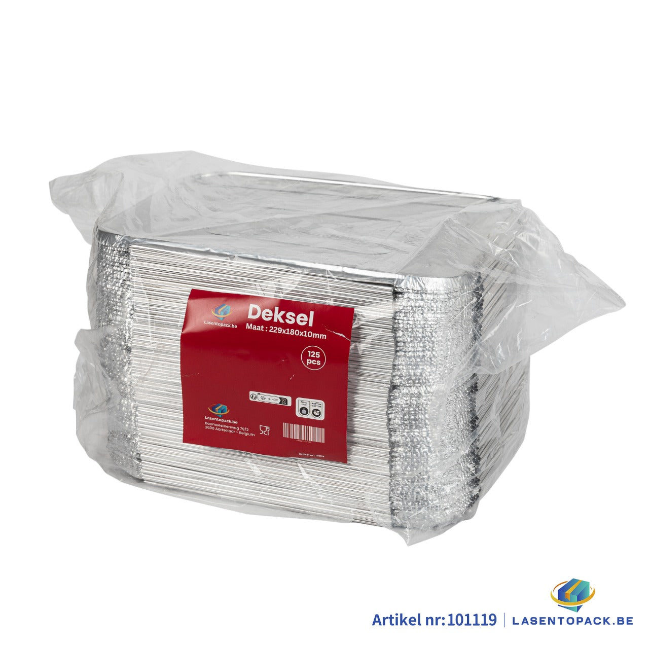 125x Aluminium Deksel   229 x 180 x 10 mm