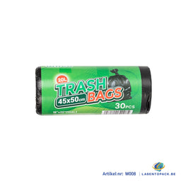 150x Zwarte Afvalzakken 20L – 45x50 cm – 30 Stuks op Rol