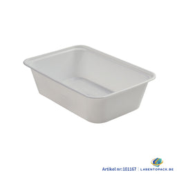300x Maaltijdbak PP 650ml Wit