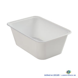 Maaltijdbak PP 1000ml wit