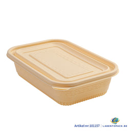 200x Maaltijdbak PP & Mais 800ml inclusief Deksel