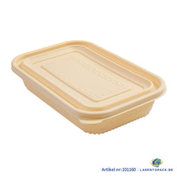300x Maaltijdbak PP & Mais 500ml inclusief Deksel