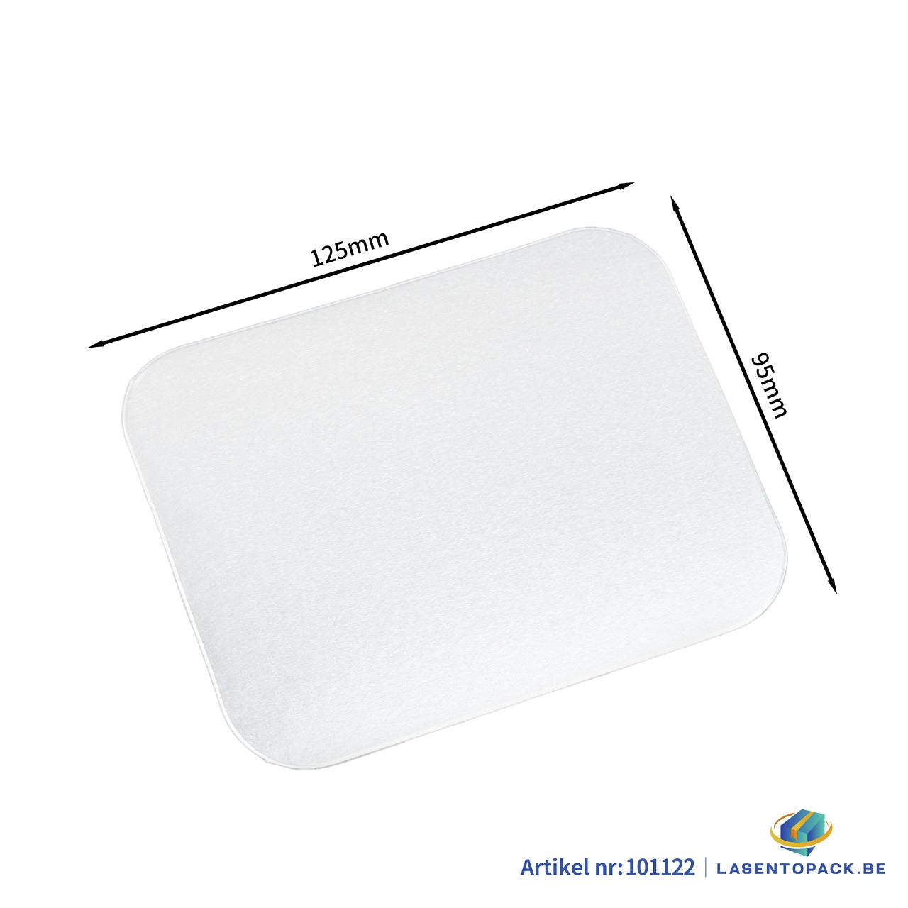 125x Deksel voor Aluminium Bak 300 ml – 125 x 95 mm