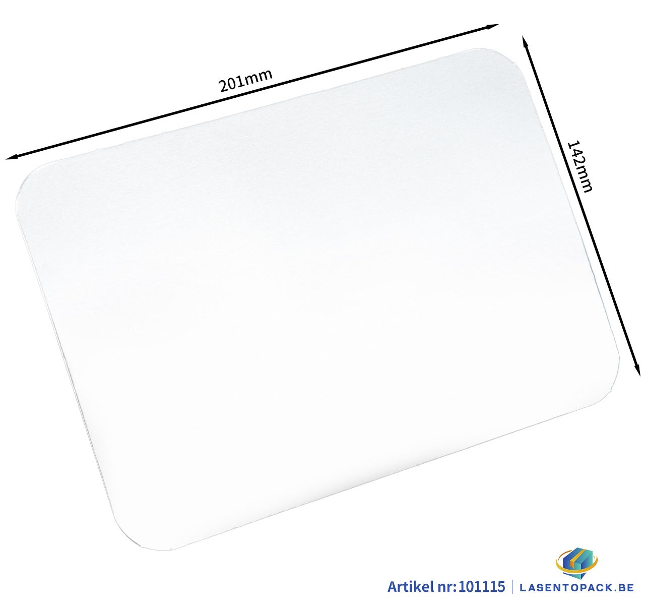 125x Deksel voor Aluminium Bak 750 ml – 201x142 mm