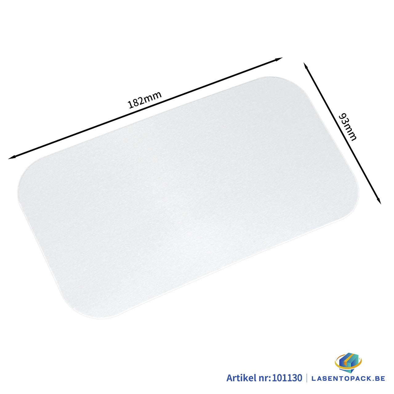 125x Deksel voor Aluminium Bak 650 ml – 182 x 93 mm