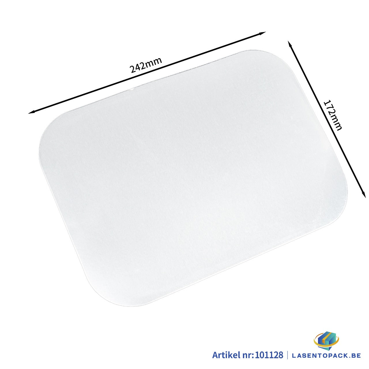 125x Deksel voor Aluminium Bak 1900 ml โ 242 x 172 mm
