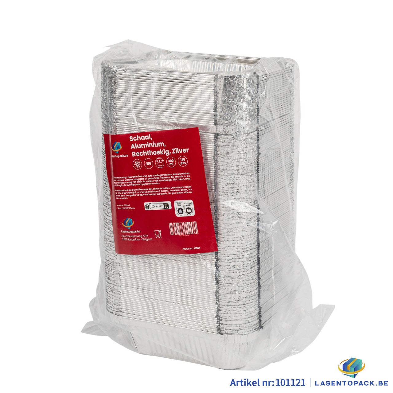 125x Aluminium Bak 300 ml   125 x 95 x 35 mm