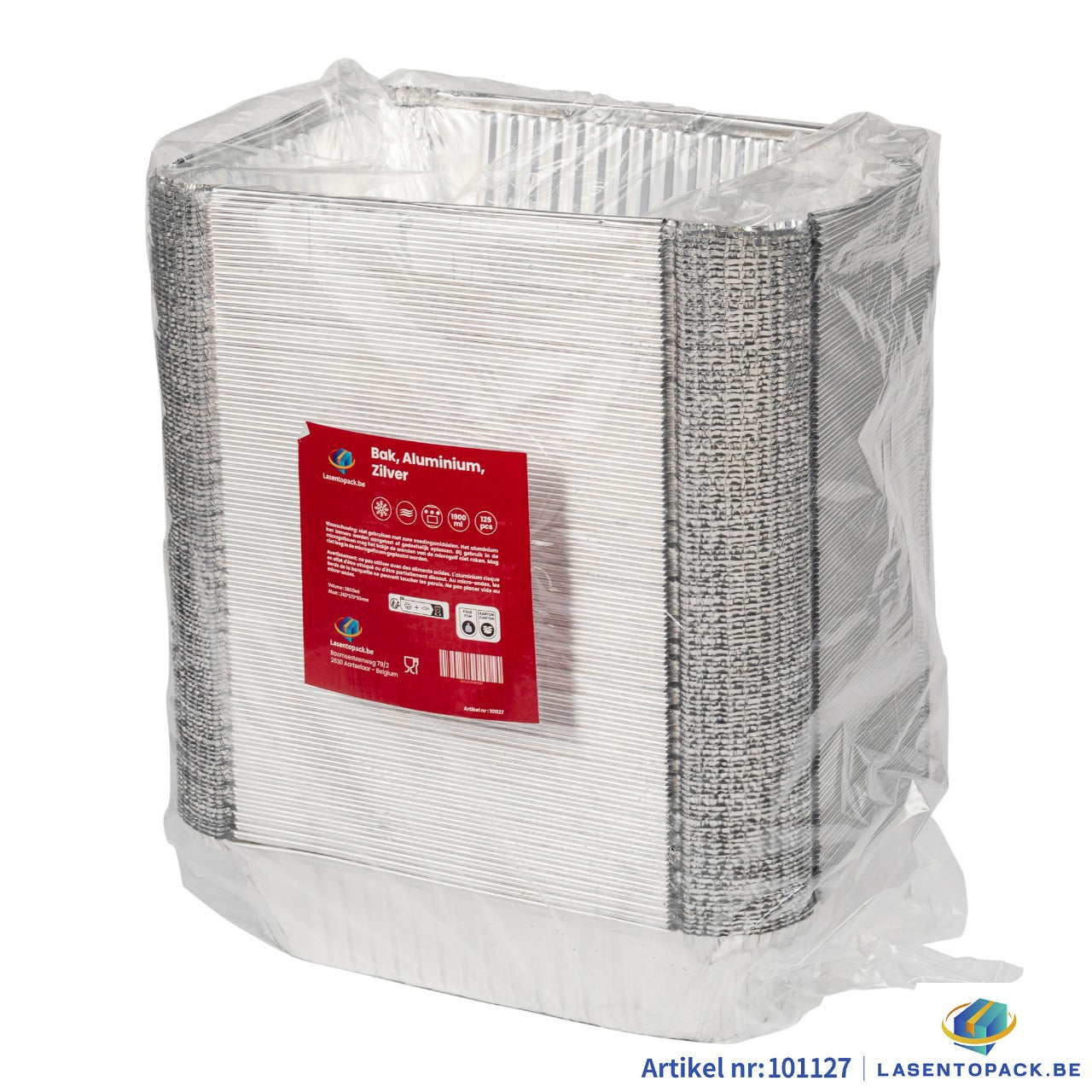 125x Aluminium Bak  1900ml   242 x 172 x 53 mm
