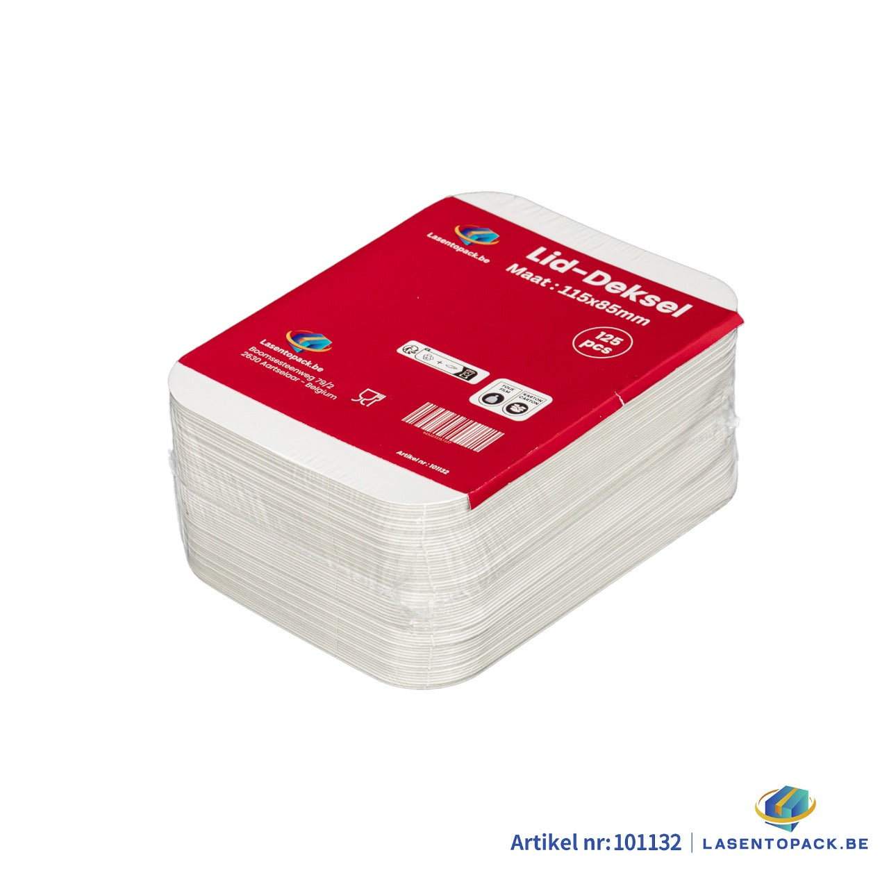 1000x Deksel voor Aluminium Bak 220 ml – 115 x 85 mm