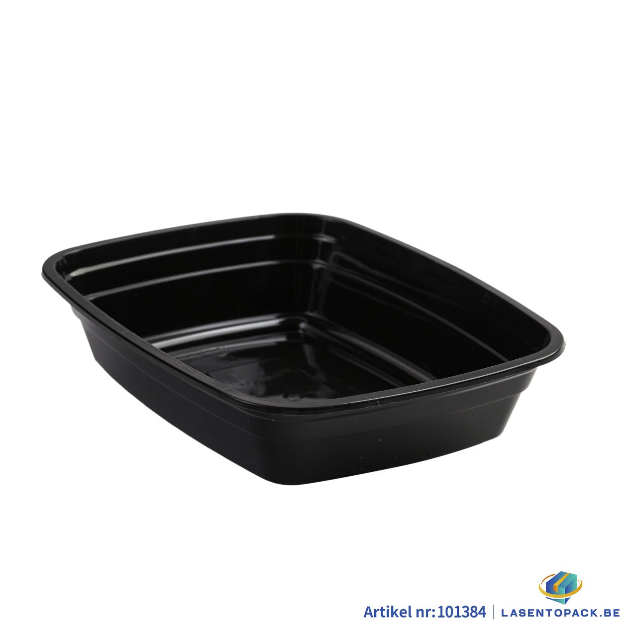 150x Maaltijdbak PP 380ml met Deksel – Zwart | Stevig en Herbruikbaar (Set)