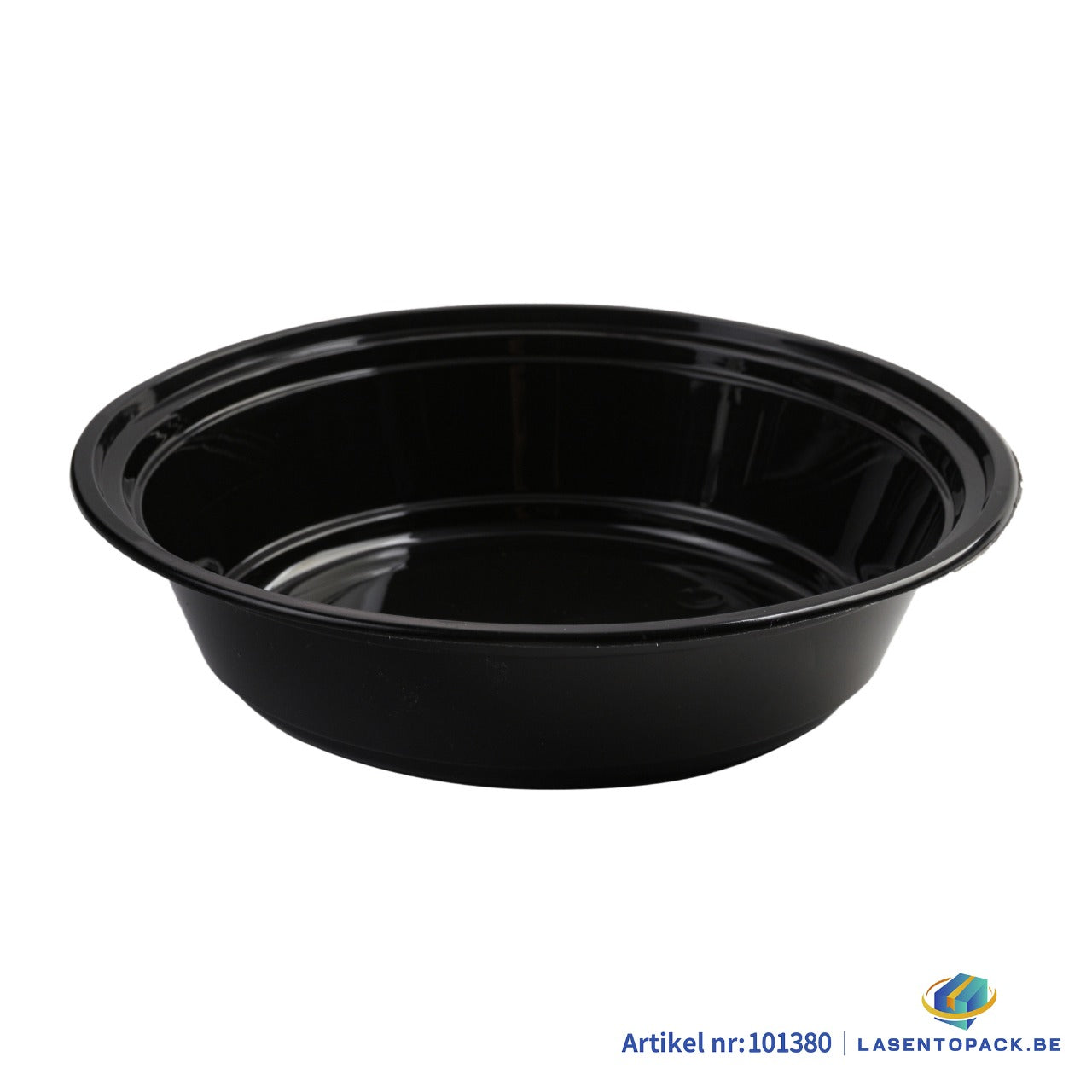 150x Asian Soep / Poke Bowl met deksel 700 ml Zwart PP (set)