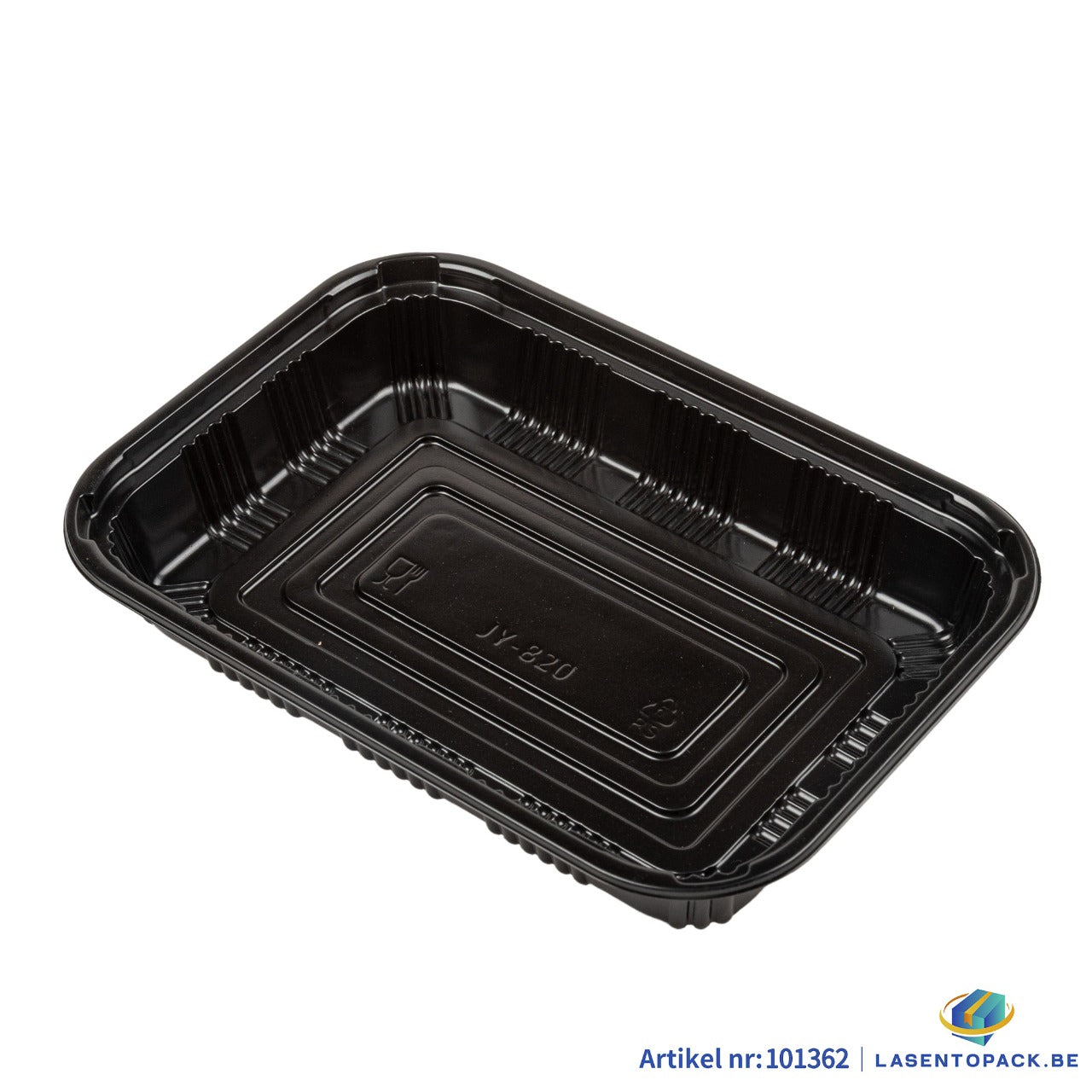300x Sushi Tray + Deksel 210x145x35mm – Zwart