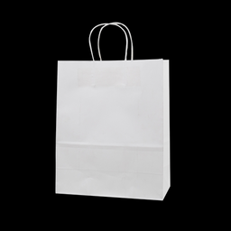 12x Papieren tas gedraaid handvat - 12cm x 15cm x 6cm - Wit