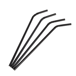 100x BIO Papieren Buigrietjes 6mm x 240mm Zwart Buigbaar