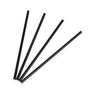 100x BIO Papieren rietjes 8mm x 240mm Zwart