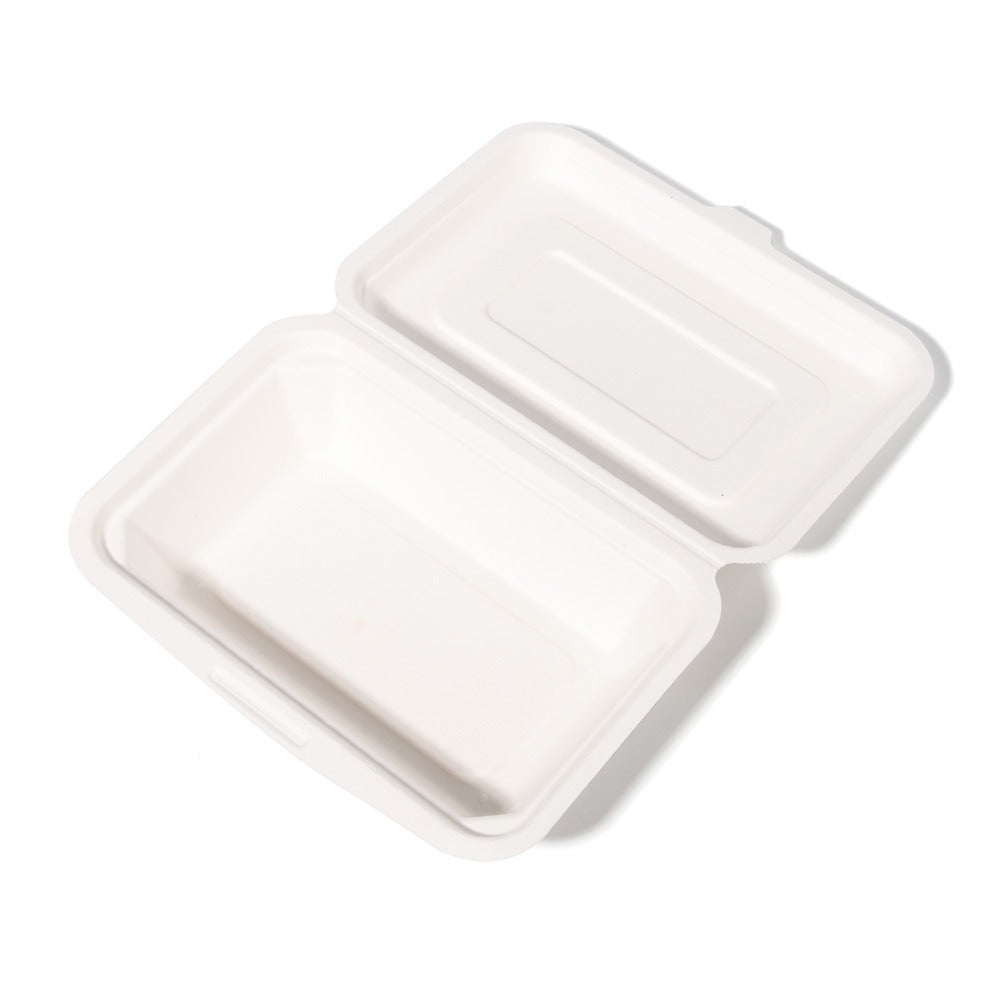 100x Menubox 1-vaks 600ML suikerriet BIO (Menu box sugarcane) 182mm X 136mm X 65mm