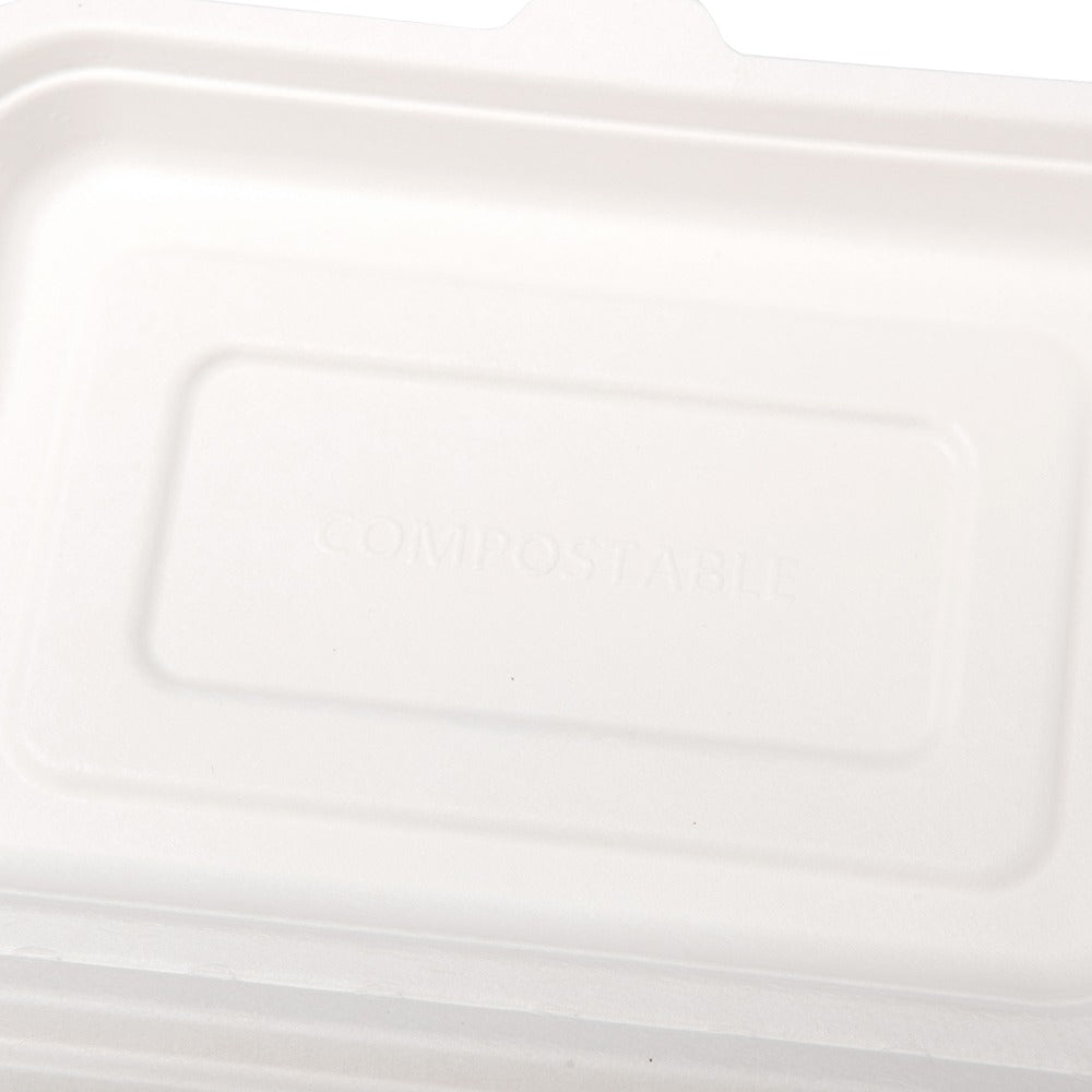 100x Menubox 1-vaks 600ML suikerriet BIO (Menu box sugarcane) 182mm X 136mm X 65mm