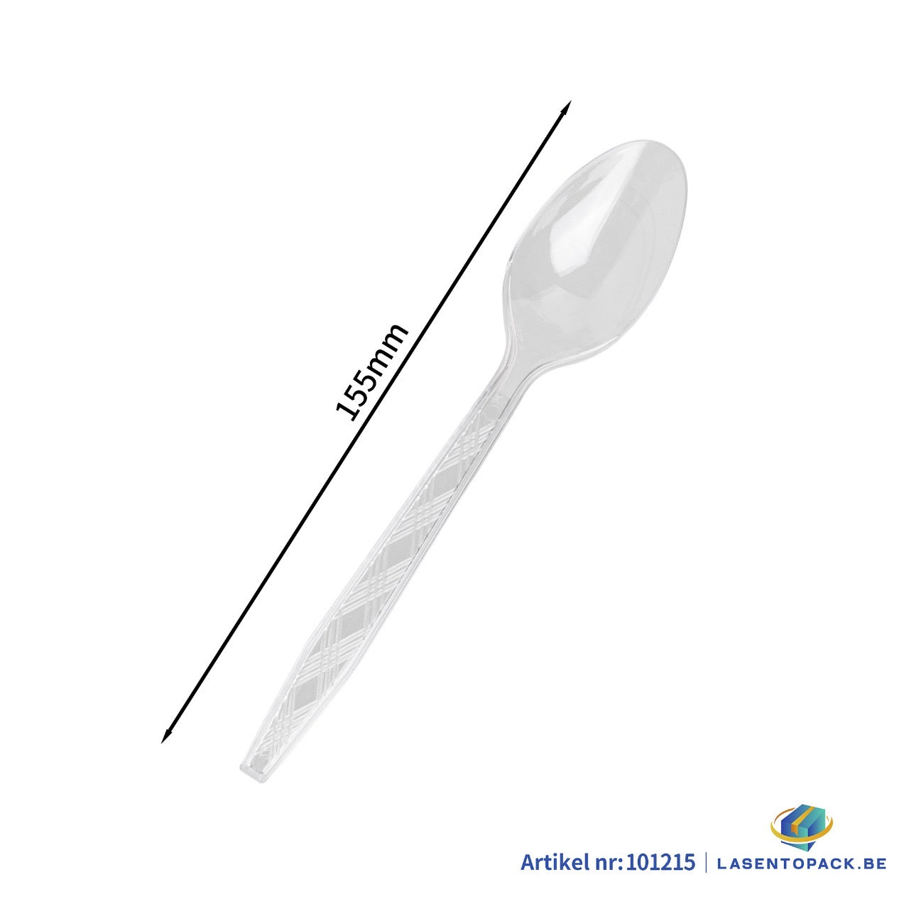 24x Herbruikbare lepel 155mm PP Transparant