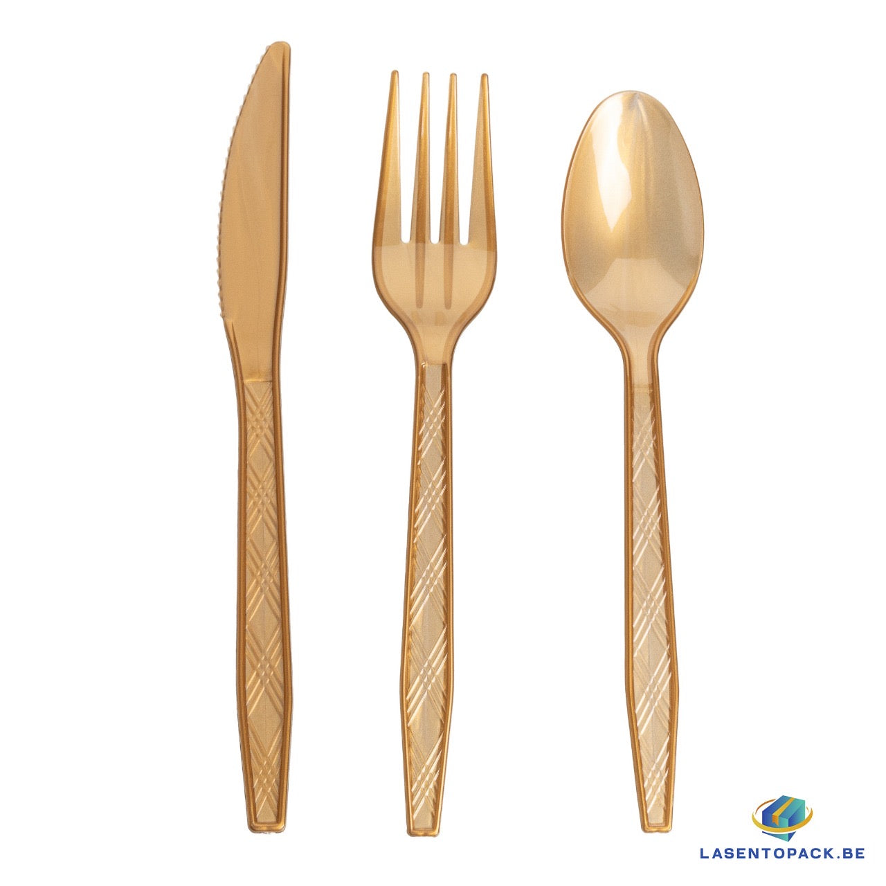 24x Herbruikbare lepel 155mm PP Goud
