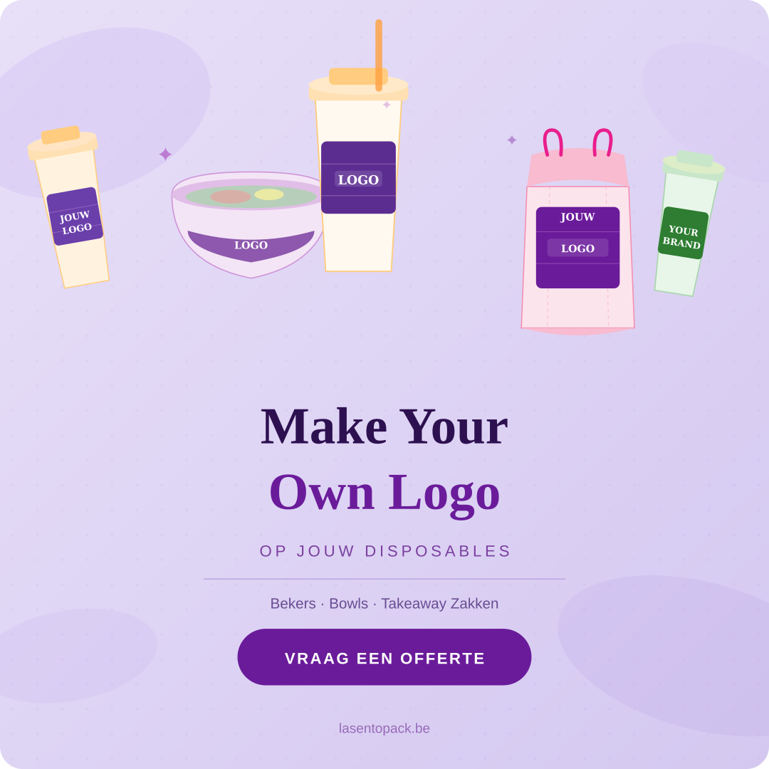 Disposables bedrukken met logo, tekst of ontwerp voor personalisatie en branding