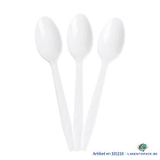 24x Herbruikbare lepel 155mm PP Wit