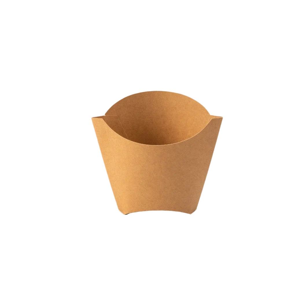 300x friet scoop kleine kraft kartonnen snackbakjes bruin vetbestendig