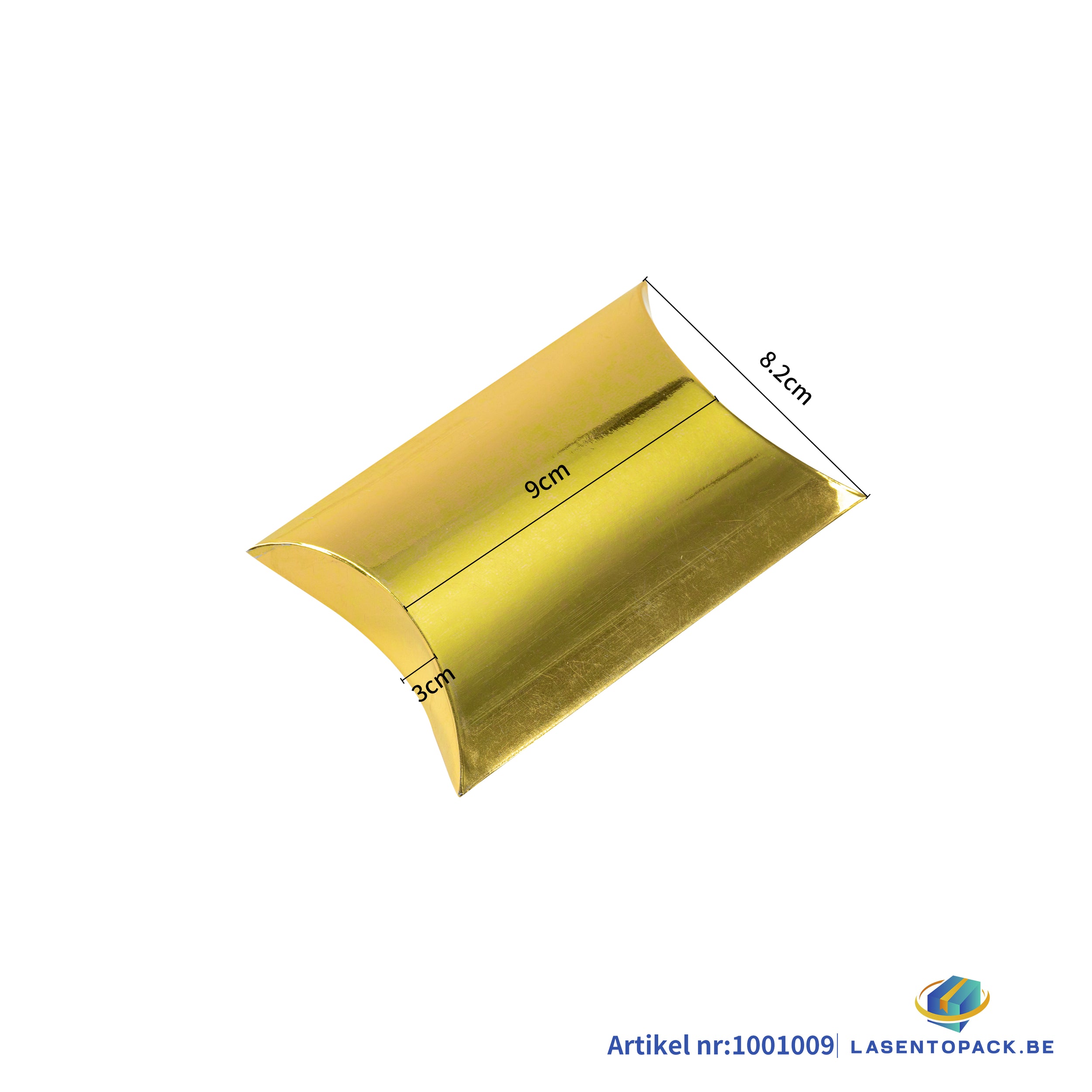 12x Cushion box - 25x15x3.5 cm - Gold 