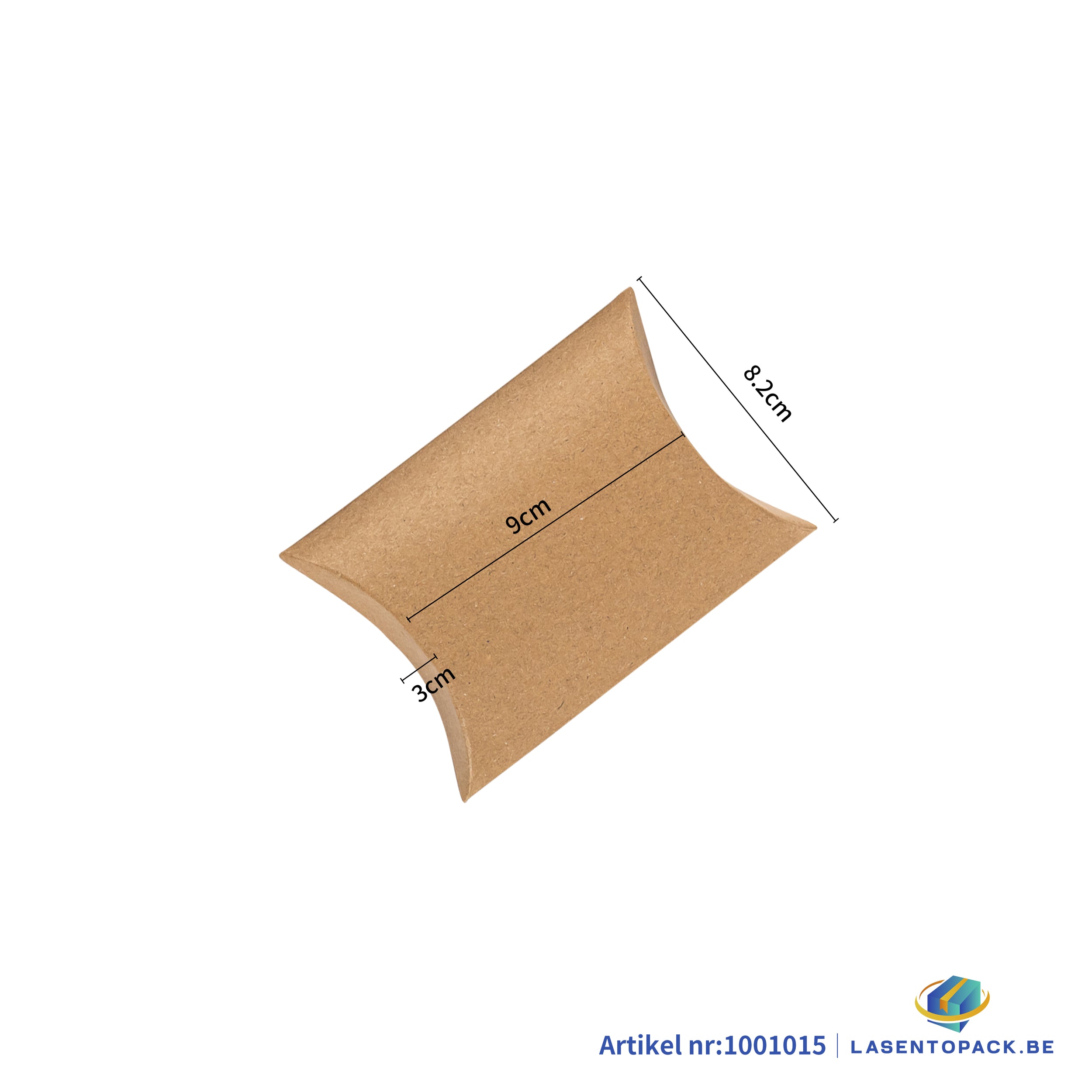 12x Cushion box - 25x15x3.5 cm - Kraft cardboard 