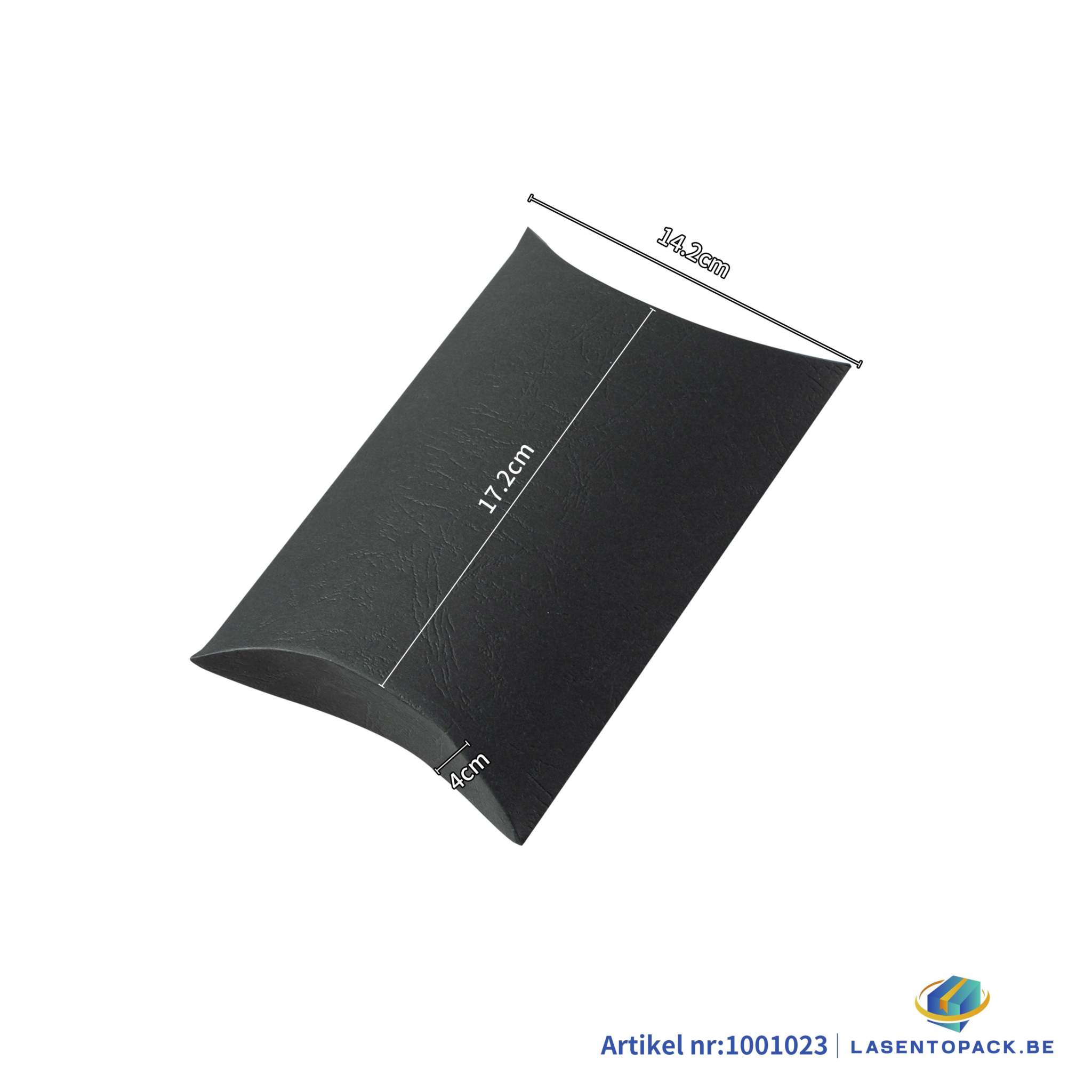 12x Pillow box - 15x9x3.5 cm - Black cardboard