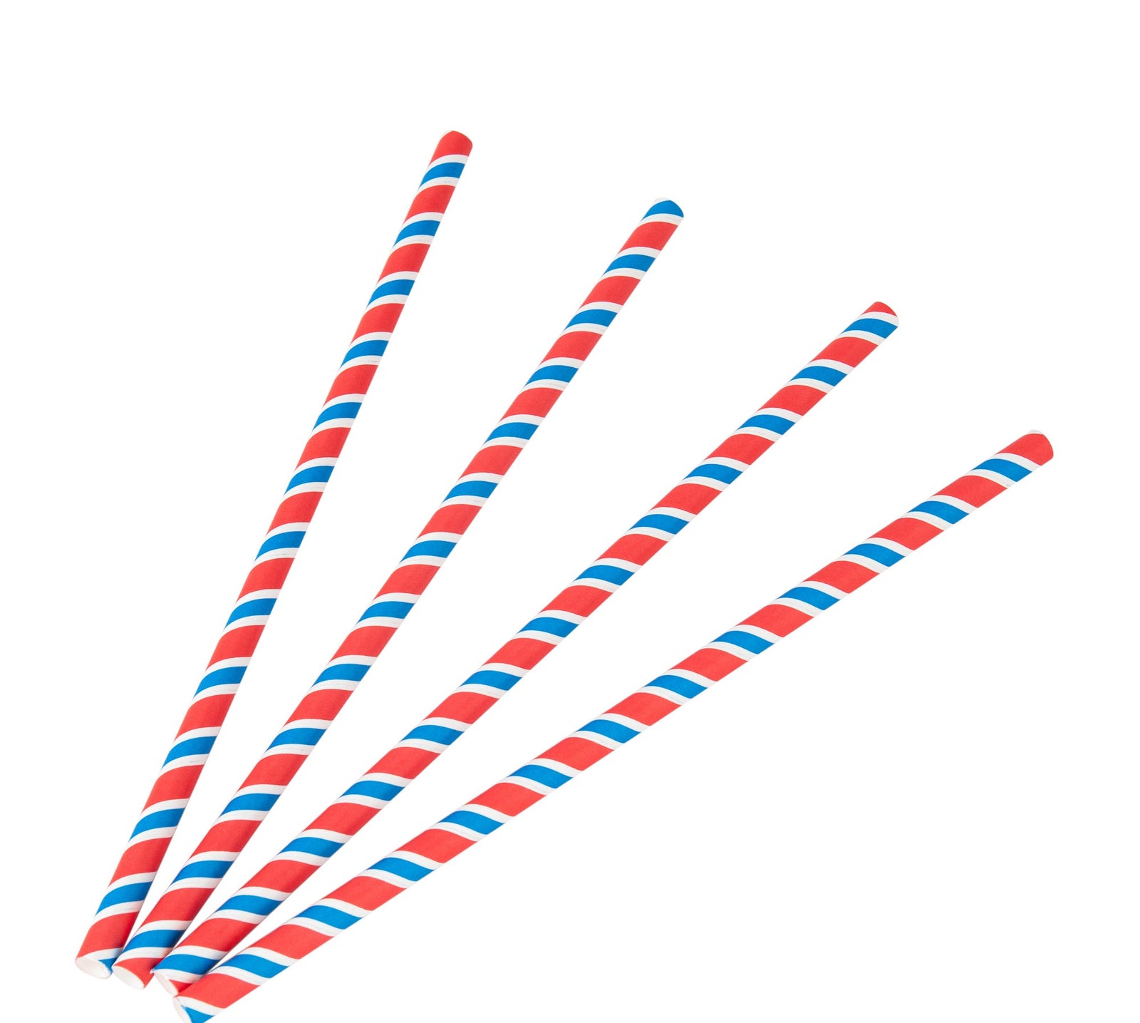 100x BIO Papieren rietjes 8mm x 230mm Twist