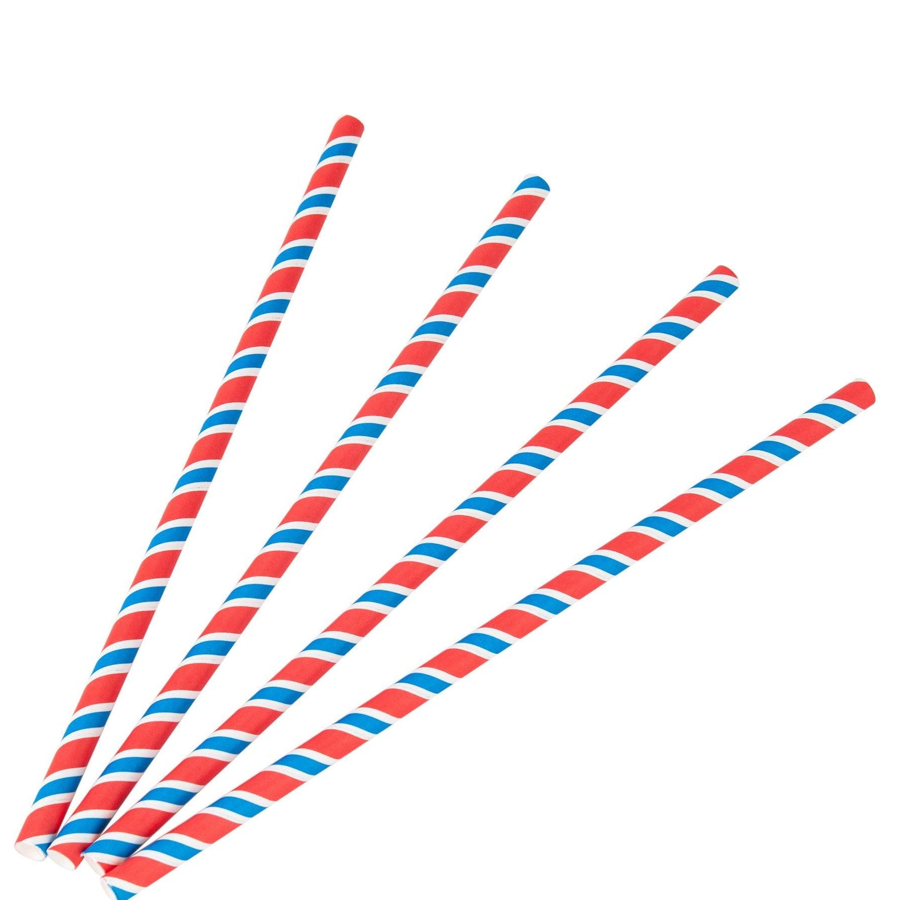 100x BIO Papieren rietjes 8mm x 230mm Twist