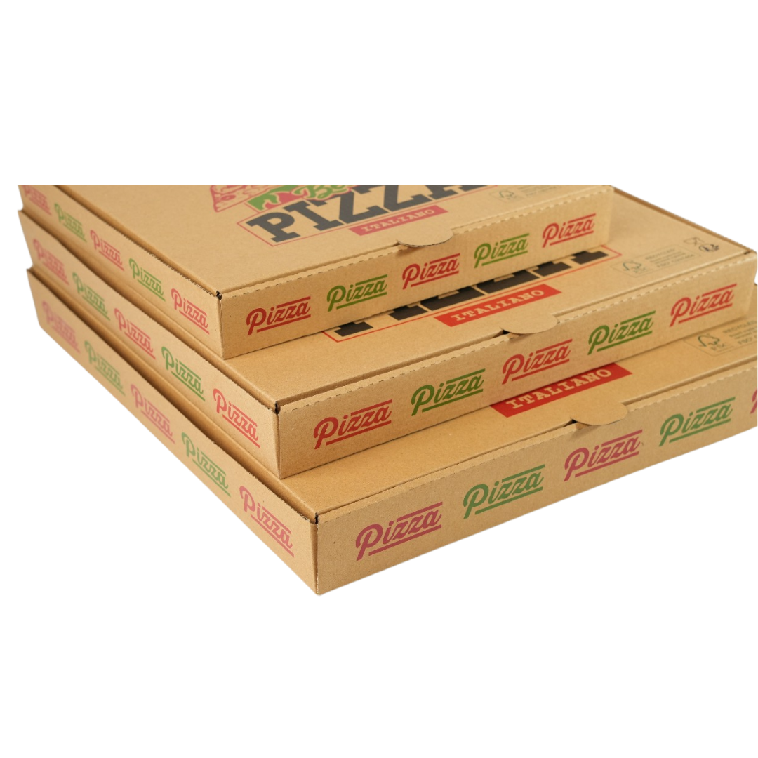 100x Pizza Doos 260mm x 260mm x 35mm FSC Golfkarton