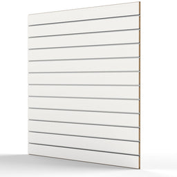 Slatwall 120cm x 120cm color white incl aluminum slat wall