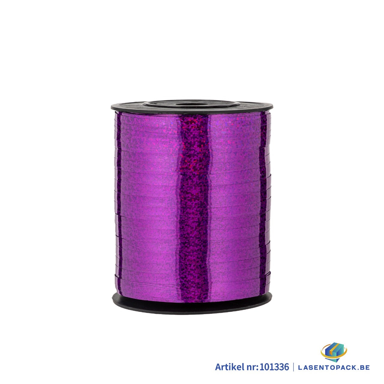 Krullint 5 mm x 500 m Metallic Paars met Holografische Glans