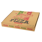100x eco-friendly sturdy plastic-free pizza boxes 360x360x45mm FSC cardboard XXL packed