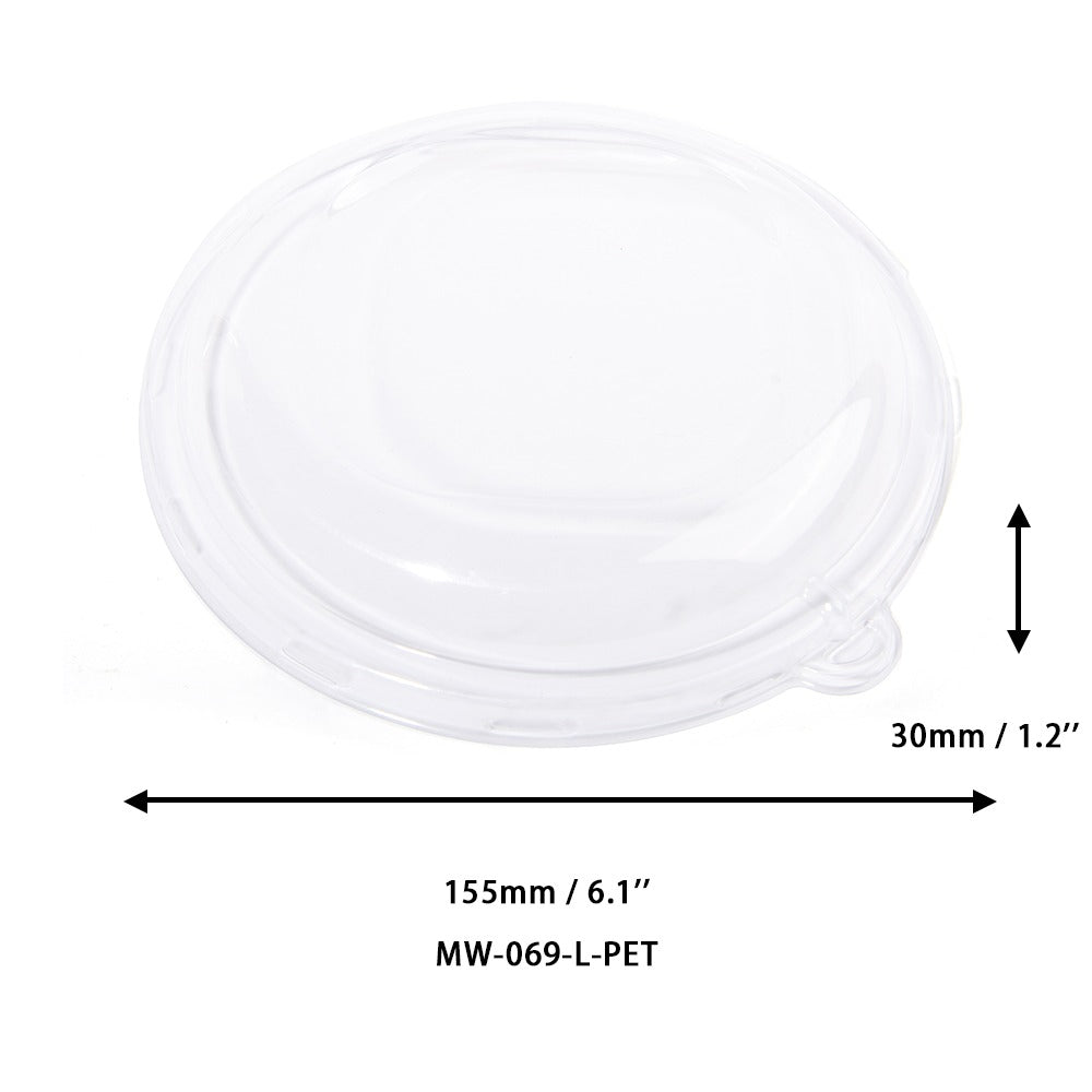 600x PET-deksel voor Kom 480ml/500ml Ø150mm (16oz)