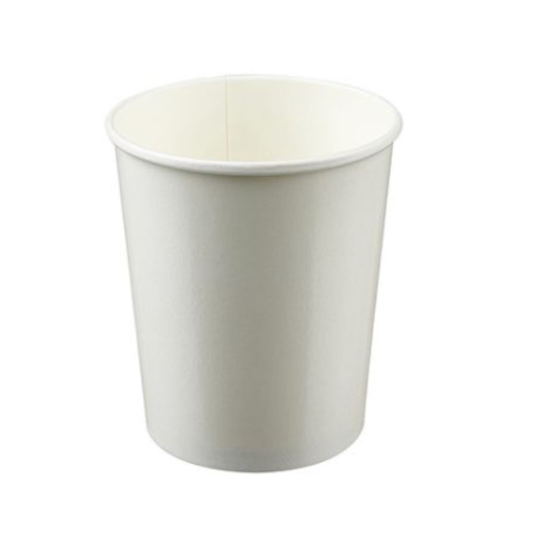 Witte soepbeker 1000 ml van kraftkarton met PE-coating, lekvrij en geschikt voor warme en koude gerechten.