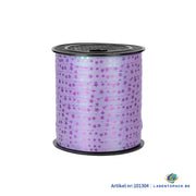 Krullint 10 mm x 100 meter Paars met Ster print