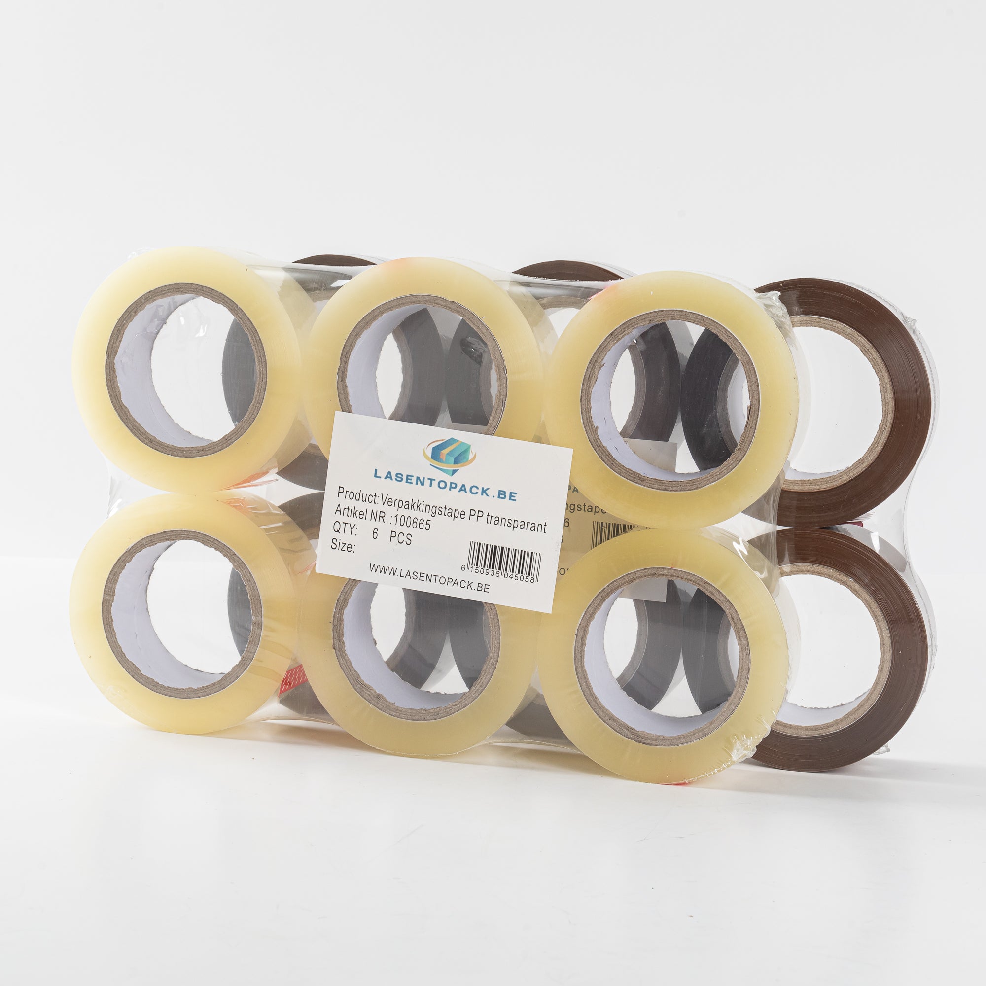 6x Packaging Tape Brown PP Tape 48mmx 144m