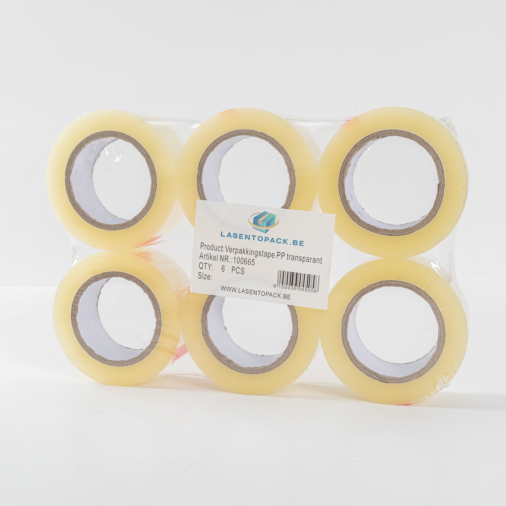 6x Verpakkingstape Transparant PP Plakband 48mmx 144m