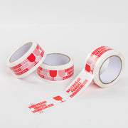 6x Verpakkingstape Breekbaar / Fragile / Zerbrechlich 50mm x 66m Wit