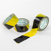 6x Universal waarschuwingstape 66m x 48mm geel/zwart