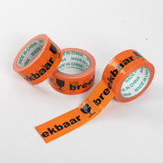 6x Verpakkingstape Breekbaar / Fragile 48mm x 66m Oranje