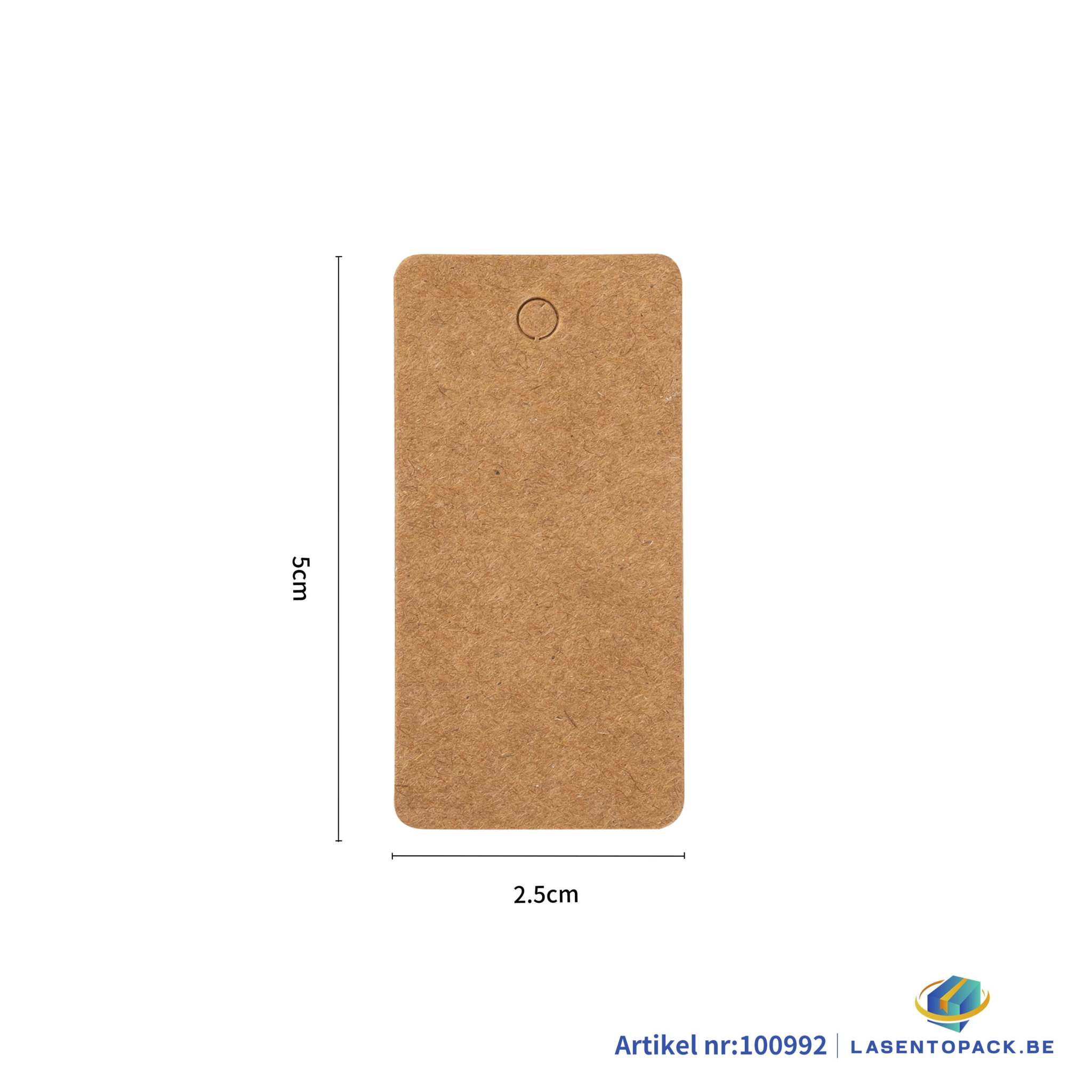 500x Eco Manila Label - 2,5cm x 5cm